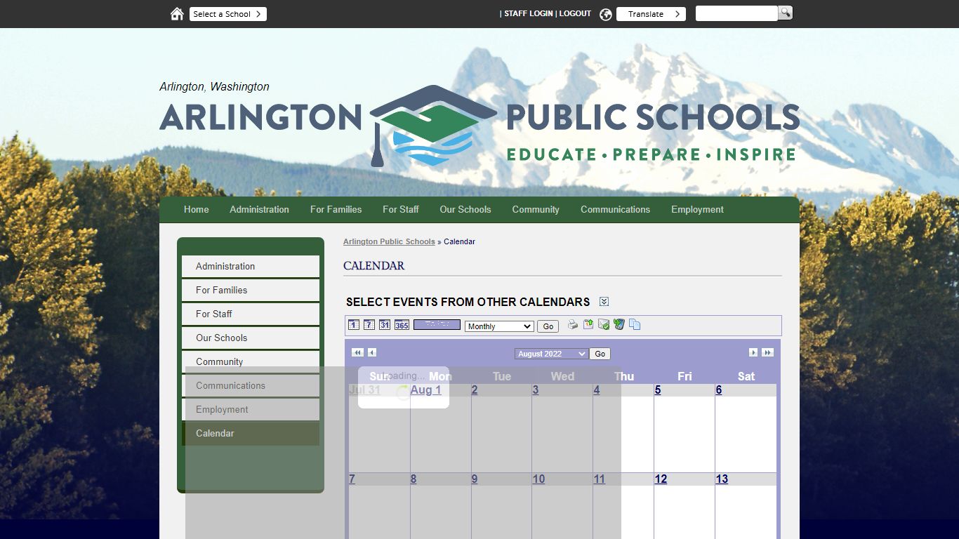 Calendar - Arlington Public Schools